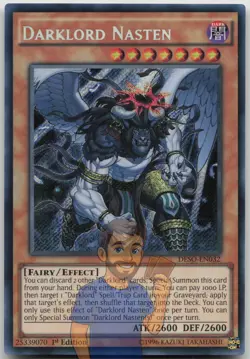 Darklord Nasten DESO-EN032 Secret Rare 1st Edition NM Yugioh - Image 1
