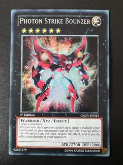 Photon Strike Bounzer GAOV-EN043 Secret Rare 1st Edition Near Mint Yugioh - Image 1