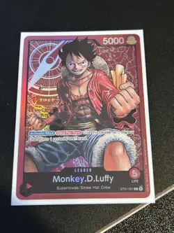 One Piece Tcg Monkey.D.Luffy - ST01-001 - Leader Pre-Errata NM English - Image 1
