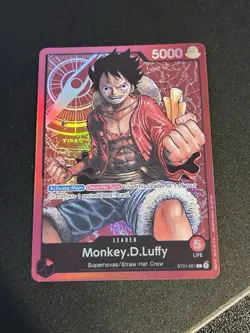 One Piece Tcg Monkey.D.Luffy - ST01-001 - Leader Pre-Errata NM English - Image 2