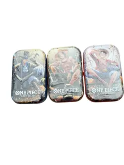 One Piece Tin Pack Set Vol 2 Set of 3 | TS-02 OP-13 | Factory Sealed | Bandai - Image 1