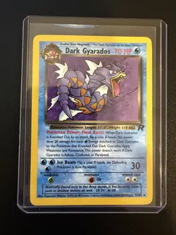 Dark Gyarados 25/82 Non-Holo Rare Team Rocket Vintage Pokemon Card TCG LP - Image 1