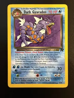 Dark Gyarados 25/82 Non-Holo Rare Team Rocket Vintage Pokemon Card TCG LP - Image 2