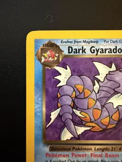 Dark Gyarados 25/82 Non-Holo Rare Team Rocket Vintage Pokemon Card TCG LP - Image 3