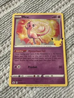 Pokemon TCG Mew 011/025 Celebrations Holo Rare - Image 1