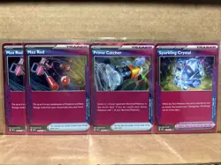 Ace Spec Pokemon Card Lot Of 4 (Max Rod X2, Prime Catcher, Sparkling Crystal) - Image 1