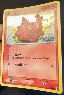 Slugma 73/115 EX Unseen Forces Pokemon Card TCG Komiya Art Reverse Holo - Lp - Image 3