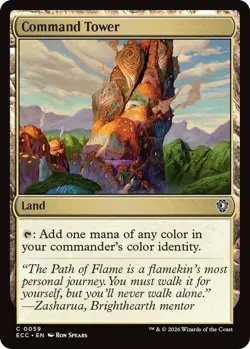 4 x Command Tower (0059) - Commander: Lorwyn Eclipsed - NM-Mint - MTG - Image 1
