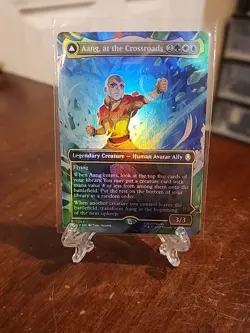 Aang at the Crossroads (Full Art Borderless Foil) MTG Avatar: Last Airbender - Image 1