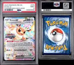 2025 Pokemon Pre En Eevee ex Surprise Box Exclusive #075 PSA 9 - Image 3