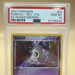 2007 Pokemon EX Power Keepers Duskull Reverse Holo #50 PSA 10 Gem Mint - Image 2
