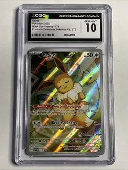 2025 Pokemon S&V Prismatic ETB Eevee Pokemon Center CGC 10 #173 - Image 1