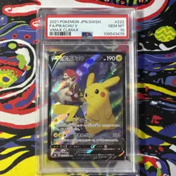 2021 Pokemon PSA 10 Pikachu V FA JPN. SWSH VMax Climax 222/184 CSR - Image 1