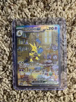 Pokemon TCG Alakazam ex 201/165 Scarlet & Violet 151 Full Art Holo Rare - Image 1