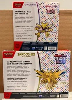 NEW Pokemon TCG Scarlet & Violet 151 Zapdos EX & Alakazam EX Collection Box Lot - Image 2