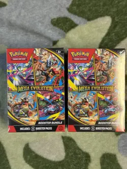 Pokemon TCG Two (2) Mega Evolution Booster Bundles Brand New Factory Sealed - Image 1