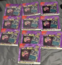 10x Pokemon Ascended Heroes Tech Sticker Collection Gastly Sealed 3-Pack Lot - Image 1