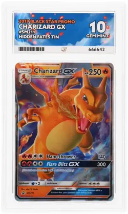 Pokemon Charizard GX TCG SM211 Black Star Promo Card Ace 10 Gem Mint - Image 1