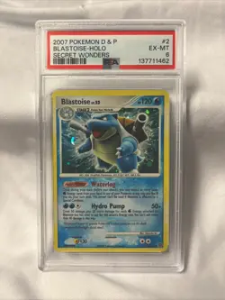 Pokemon TCG Blastoise Holo Card 2/132 Diamond and Pearl Secret Wonders Series - Image 1