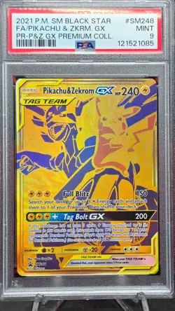 Pikachu & Zekrom GX Tag Team PSA 9 SM248 Promo Sun & Moon Pokemon TCG - Image 2