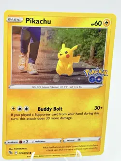 Pikachu COSMOS HOLO Pokemon Go Promo 027/078 - Image 2