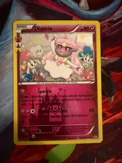 Diancie RC22/RC32 XY Generations Radiant Collection Holo Uncommon Pokemon Card - Image 2