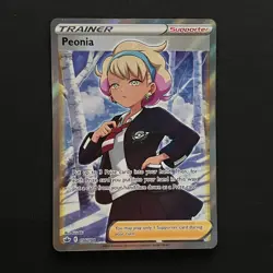 Pokemon Peonia (Full Art) Ultra Rare SWSH06: Chilling Reign 196/198 NEAR MINT - Image 1