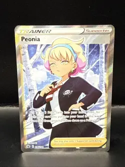 Pokemon Peonia (Full Art) Ultra Rare SWSH06: Chilling Reign 196/198 NM - Image 1