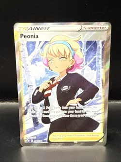 Pokemon Peonia (Full Art) Ultra Rare SWSH06: Chilling Reign 196/198 NM - Image 2