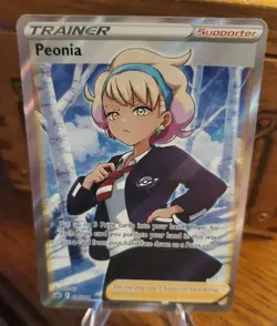 Pokemon Peonia (Full Art) Ultra Rare SWSH06: Chilling Reign 196/198 NM - Image 1