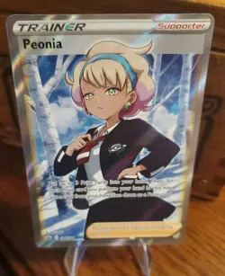 Pokemon Peonia (Full Art) Ultra Rare SWSH06: Chilling Reign 196/198 NM - Image 2