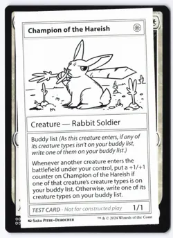 Champion of the Hareish S Mystery Booster 2 Playtest Cards NM - Image 1