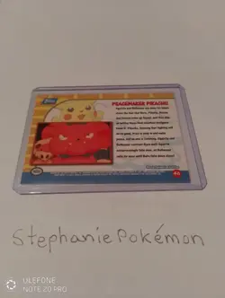 Pokemon Topps Pikachu's Vacation ERROR Pikablu/Buru Card #46 Peacemaker Pikachu - Image 2