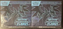 Pokemon TCG Phantasmal Flames Sealed ETB Elite Trainer Box Lot Of 2 Brand New - Image 1