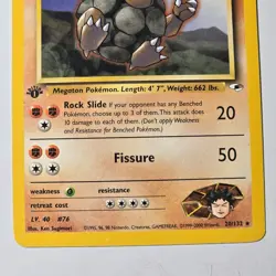 Pokemon TCG Brock’s Golem 20/132 Rare 1st Edition Gym Heroes WotC 1999 English - Image 3