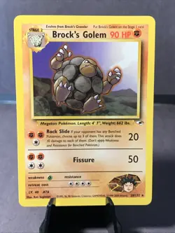 Pokemon TCG Brock's Golem #20/132 Gym Heroes Non Holo Rare 2000 WOTC NM VTG - Image 1