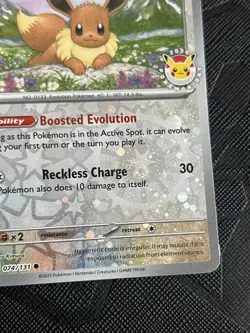 Pokemon TCG *SWIRL* Eevee 074/131 Pokemon Day 2025 Reverse Cosmos Holo -NM(-)/LP - Image 5