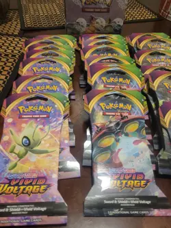 Pokemon Sword And Shield Vivid Voltage Booster Box And 36 Sleeved Packs - Image 2
