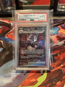 Pokemon Charizard ex SV: Paldean Fates 234/091 Illustration Rare Holo PSA 10 - Image 1