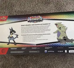 Pokemon Prismatic Evolutions LUCARIO EX & TYRANITAR EX PREMIUM COLLECTION - Image 2