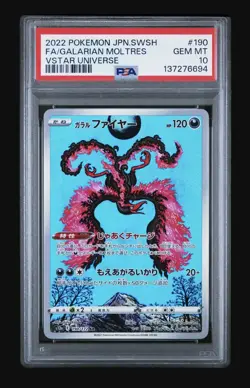 PSA 10 - Galarian Moltres 190/172 VSTAR Universe Art Rare Japanese Pokemon - Image 1