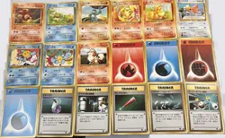 1999 Japanese Pokemon Squirtle / Bulbasaur VHS Deck 18 CARD LOT w/Trainer Energy - Image 1