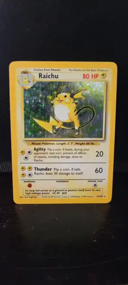 Raichu Holo - Pokemon 1999 Fossil #14 - Image 1