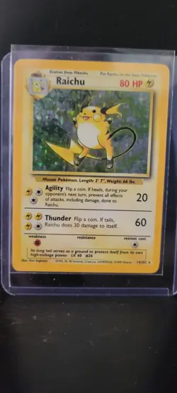Raichu Holo - Pokemon 1999 Fossil #14 - Image 2