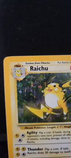 Raichu Holo - Pokemon 1999 Fossil #14 - Image 3