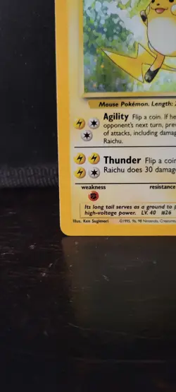 Raichu Holo - Pokemon 1999 Fossil #14 - Image 5