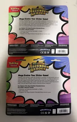 Pokemon Ascended Heroes Set of 2 Charmander/Ghastly Tech Sticker Collection - Image 2