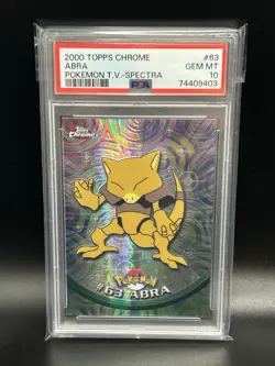 ABRA Pokemon Cad - 2000 Topps Chrome - #63 - Pokemon T.V. Spectra - PSA 10 - Image 1