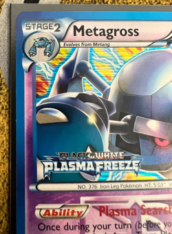Pokemon Metagross BW75 BW Plasma Freeze Prerelease STAFF Promo Holofoil NM!! - Image 2