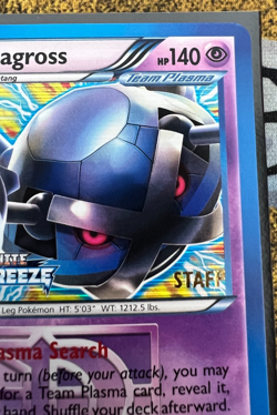 Pokemon Metagross BW75 BW Plasma Freeze Prerelease STAFF Promo Holofoil NM!! - Image 3